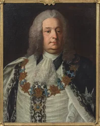 Muotokuva kreivi Herman Cedercreutzista (1684-1754), kirjoittanut Fjellstroem, Per Ericsson (1719-1790). Öljy kankaalle