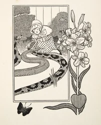 Lapsen lumoutuminen, teoksesta A Hundred Anecdotes of Animals, julkaistu 1924