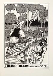 Sika, vuohi ja lammas, Fontainen saduista, pub. 1905