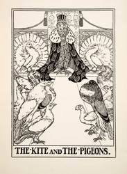 Leija ja kyyhkyset, julkaisusta A Hundred Fables of Aesop, pub.1903