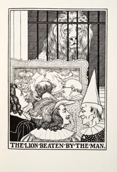 The Lion Beaten by the Man, Fontaine Fables, pub. 1905