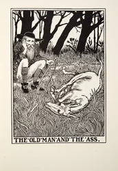 Vanhus ja aasi, Fontainen saduista, pub. 1905