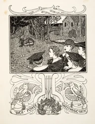 Musiikin voima, sarjasta A Hundred Anekdootes of Animals, pub. 1924 (kaiverrus)