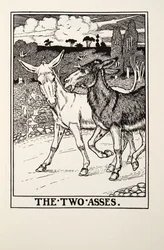 Kaksi aasia, teoksesta Fontainen taruja, pub. 1905