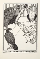 Korppikotkat ja kyyhkyset, Fontainen saduista, pub. 1905