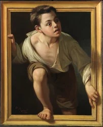 Pakene kritiikkiä (Ecaping Criticism) - Borrell del Caso, Pere (1835-1910) - Öljy kankaalle - 1874 trompe-l