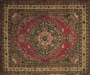 Lähikuva Tabriz Haji Jalili -matosta, Iran