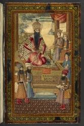 IO Islamic 3558 Muotokuva Fath-Ali Shah Qajarista, "Dīvān-i Khāqān", Fatḥ ʻAlī Shah Qājār (maalattu lakalle)