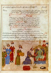 Ogodei-kaanin (1186-1241) edustaja, hän on Tšingis-kaanin poika. Persialainen miniatyyri, joka on otettu historioitsija Rashid al-dinin (al din) (1247-1318) sanasta "" Jami al-tawarikh "" (Jami al tawarikh) tai "" universaalista historiasta"" Noin 1430. Pa