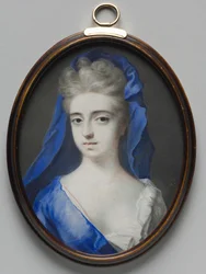 Muotokuva naisesta sinisessä, c. 1700.