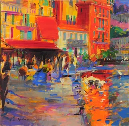 La Dolce Vita, Villefranche-sur-mer, 2021 (öljy kankaalle)