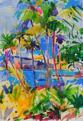 Maui Aloha, 2023 (akvarelli)