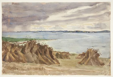 Ruis ravissa. Kissa punainen kettu. Taustalla Bjørnø