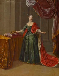 Baijerin prinsessa Maria Antonian 1724-1780, Saksin vaaliruhtinattaren, muotokuva.
