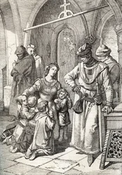 Portugalin Pietari I:n (Pedro I) toisen vaimon, aatelisrouva Inês de Castron (1320-1355), murha Santa Claran luostarissa Coimbrassa, Portugalissa, 1355