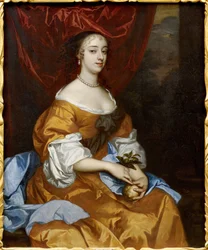 Barokki : Muotokuva Margaret Hughesista (Peg Hughes tai Margaret Hewes) (n. 1630-1719) par Lely, Sir Peter (1618-1680). Öljy kankaalle