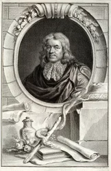 Thomas Sydenham, kaiverrettu Jacobus Houbraken (1698-1780), julkaistu Amsterdamissa, 1746