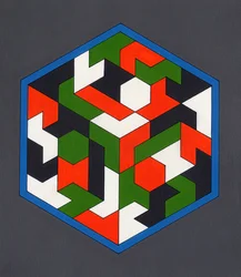 Hexiamonds, 2008 (akryyli kankaalle)