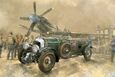 Bentley ja Spitfire (öljy kankaalle)