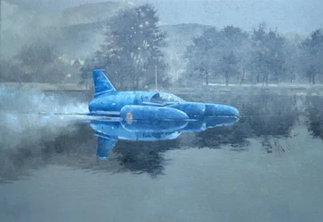 Donald Campbell ja Bluebird (öljy kankaalle)