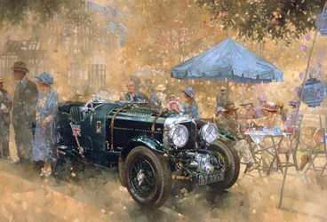 Puutarhajuhlat Bentleyn kanssa (öljy kankaalle)