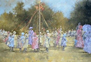 Maypole (öljy kankaalle)