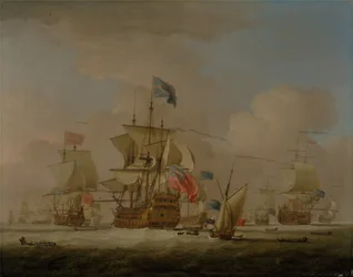 British Men-of-War and a Sloop