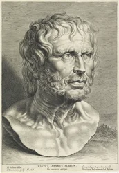 Senecan rintakuva, kaiverrus Lucas Vorsterman