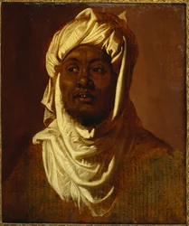 Afrikkalainen turbaani yllään - luonnos