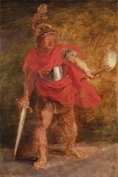 Aeneas tuonelassa (öljy paneelille)