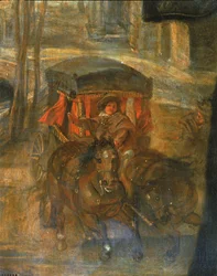 Helene Fourment vaunujen kanssa (maalaus puulle)