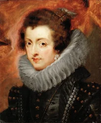 Muotokuva Elisabeth Ranskasta (1602-1644), Espanjan kuningatar puoliso - Pieter Paul Rubens (1577-1640). Öljy puulle, c. 1629. Mitat : 48,5x40,5 cm. Taidehistoriallinen museo, Vienne