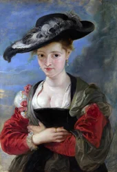 Susanna Lundenin (?) muotokuva (olkihattu) n. 1622-1625 (öljy paneelille)