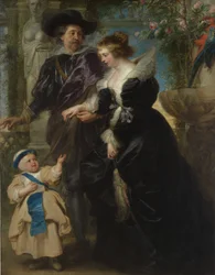 Rubens, hänen vaimonsa Helena Fourment 1614-1673 ja heidän poikansa Frans 1633-1678, n. 1635.