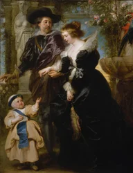 Rubens, hänen vaimonsa Helena Fourment ja heidän poikansa Frans, noin 1635.
