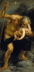 ""Saturnus (tai Cronus) syö poikaansa"" Peter Paul (Pierre-Paul) Rubensin (tai Peter Paul tai Petrus Paulus) maalaus (1577-1640) 1636-1637 Madrid. Museo del Prado