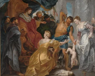 Salomon tuomio, n. 1617 (öljy kankaalle)