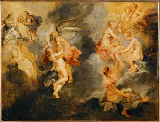 Triomphe de la verit (maalaus puulle)