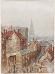 Newcastle upon Tyne High Level Bridgestä (akvarelli paperille)