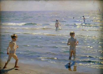 Uivia poikia. Auringonpaiste. Skagen