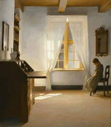 Lukeva tyttö, 1901