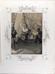 Constantine Kanaris tuhoaa tulella kolme turkkilaista linja-alusta Tchesmessä G. albumista