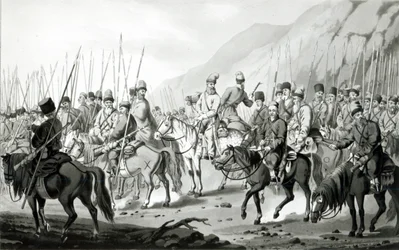 Venäjän kasakkojen eri heimot marssijärjestyksessä, 1813