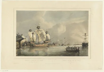 Gouwen taistelu, 1304 Meritaistelu Gouwella 11. elokuuta 1304 / Combat naval sur la Goude 11 Aout 1304 (otsikko esineessä)