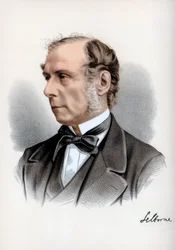 Roundell Palmer, 1. Earl of Selborne, brittiläinen lakimies ja liberaalipoliitikko, vuodelta 1890.