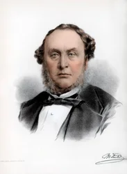 Sir Michael Costa, italialaissyntyinen brittiläinen säveltäjä ja kapellimestari, 1890.