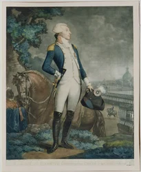 Markiisi de La Fayetten (1757-1834) kansalliskaartin komentajan muotokuva, 1790