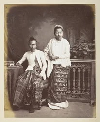 Burmalaisen miehen ja vaimon muotokuva, Valokuvaaja: Klier, Philip Adolphe Gladstone Collection