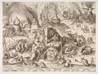 Avarice Avaritia sarjasta The Seven Deadly Sins, 1558.