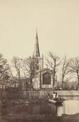 Kirkko jokirannasta,1850-luku (kuva)